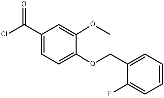 4-[(2-fluorobenzyl)oxy]-3-methoxybenzoyl chloride 구조식 이미지