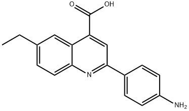 2-(4-aminophenyl)-6-ethylquinoline-4-carboxylic acid Structure