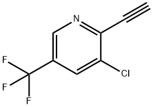 3-클로로-2-에티닐-5-(트리플루오로메틸)피리딘 구조식 이미지