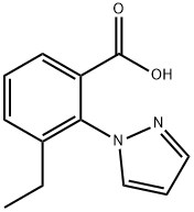 3-Ethyl-2-(1H-pyrazol-1-yl)benzoic acid Structure