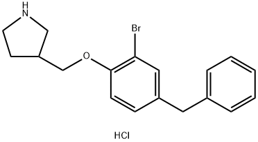 3-[(4-Benzyl-2-bromophenoxy)methyl]pyrrolidinehydrochloride Structure