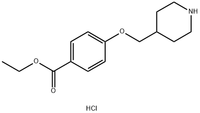 Ethyl 4-(4-piperidinylmethoxy)benzoatehydrochloride 구조식 이미지