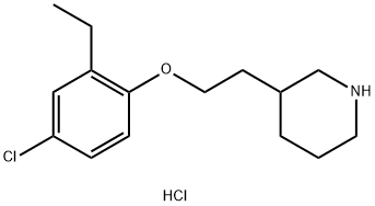 3-[2-(4-Chloro-2-ethylphenoxy)ethyl]piperidinehydrochloride 구조식 이미지