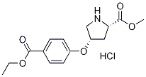 Methyl (2S,4S)-4-[4-(ethoxycarbonyl)phenoxy]-2-pyrrolidinecarboxylate hydrochloride 구조식 이미지