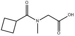 2-[(Cyclobutylcarbonyl)(methyl)amino]acetic acid 구조식 이미지