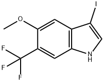 3-Iodo-5-methoxy-6-(trifluoromethyl)-1H-indole Structure