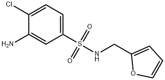 3-Amino-4-chloro-N-(2-furylmethyl)-benzenesulfonamide 구조식 이미지