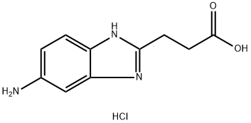 3-(5-Amino-1H-benzoimidazol-2-yl)-propionic aciddihydrochloride 구조식 이미지