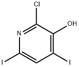 2-Chloro-4,6-diiodo-3-pyridinol Structure