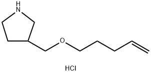 3-[(4-Pentenyloxy)methyl]pyrrolidine hydrochloride 구조식 이미지