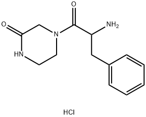 4-(2-Amino-3-phenylpropanoyl)-2-piperazinonehydrochloride Structure