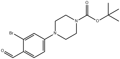 4-(4-Boc-piperazino-1-yl)-2-bromobenzaldehyde Structure