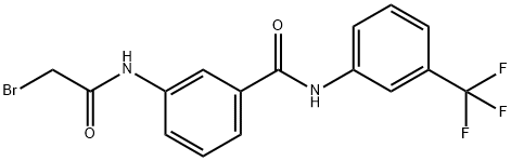 3-[(2-Bromoacetyl)amino]-N-[3-(trifluoromethyl)-phenyl]benzamide 구조식 이미지