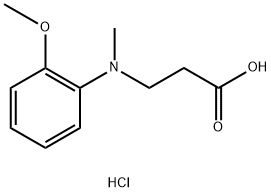 3-[(2-Methoxy-phenyl)-methyl-amino]-propionic acid hydrochloride 구조식 이미지