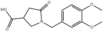 1-(3,4-Dimethoxy-benzyl)-5-oxo-pyrrolidine-3-carboxylic acid 구조식 이미지