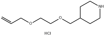 4-{[2-(Allyloxy)ethoxy]methyl}piperidinehydrochloride 구조식 이미지