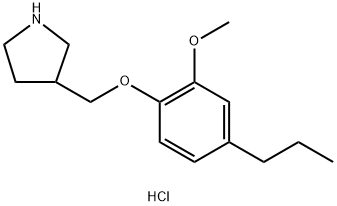 3-[(2-Methoxy-4-propylphenoxy)methyl]pyrrolidinehydrochloride 구조식 이미지