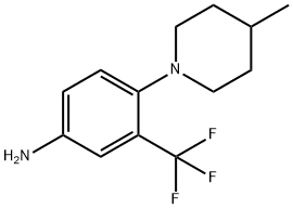 4-(4-Methyl-1-piperidinyl)-3-(trifluoromethyl)-phenylamine 구조식 이미지