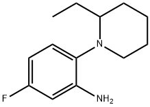 2-(2-Ethyl-1-piperidinyl)-5-fluoroaniline Structure