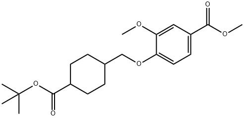 Methyl 4-({4-[(tert-butoxy)carbonyl]-cyclohexyl}methoxy)-3-methoxybenzoate 구조식 이미지