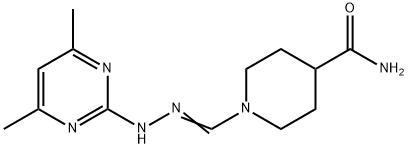 1-[[(4,6-Dimethylpyrimidin-2-yl)amino](imino)-methyl]piperidine-4-carboxamide 구조식 이미지