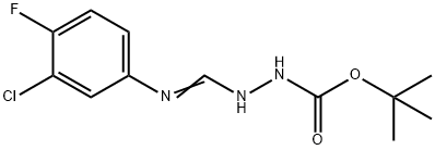 N'-[1-Amino-1-(3-chloro-4-fluorophenyl)methylidene ]hydrazinecarboxylic acid tert-butyl ester Structure