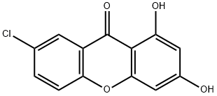 7-Chloro-1,3-dihydroxy-9H-xanthen-9-one 구조식 이미지