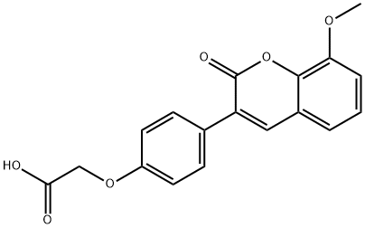 [4-(8-Methoxy-2-oxo-2H-chromen-3-yl)phenoxy]-acetic acid 구조식 이미지