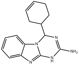 4-Cyclohex-3-en-1-yl-1,4-dihydro[1,3,5]triazino-[1,2-a]benzimidazol-2-amine Structure