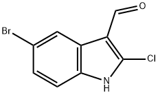 5-Bromo-2-chloro-1H-indole-3-carbaldehyde Structure