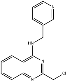 2-(Chloromethyl)-N-(pyridin-3-ylmethyl)quinazolin-4-amine 구조식 이미지