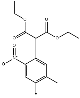 1,3-Diethyl 2-(4-fluoro-5-methyl-2-nitrophenyl)-propanedioate Structure