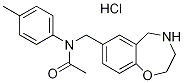 N-(4-Methylphenyl)-N-(2,3,4,5-tetrahydro-1,4-benzoxazepin-7-ylmethyl)acetamide hydrochloride Structure