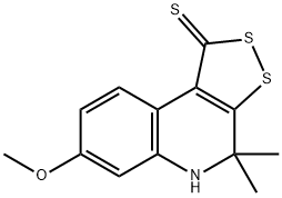 7-Methoxy-4,4-dimethyl-4,5-dihydro-1H-[1,2]dithiolo[3,4-c]quinoline-1-thione Structure
