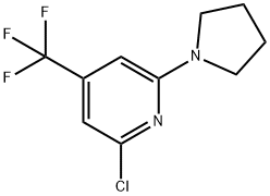 2-Chloro-6-pyrrolidin-1'-yl-4-(trifluoromethyl)-pyridine 구조식 이미지