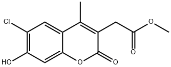 Methyl (6-chloro-7-hydroxy-4-methyl-2-oxo-2H-chromen-3-yl)acetate 구조식 이미지