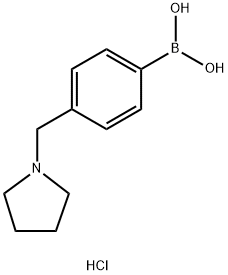 [4-(Pyrrolidin-1-ylmethyl)phenyl]boronic acid hydrochloride Structure