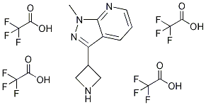 3-Azetidin-3-yl-1-methyl-1H-pyrazolo[3,4-b]pyridine tetra(trifluoroacetic acid salt) Structure