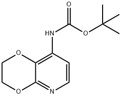 tert-Butyl (2,3-dihydro-[1,4]dioxino-[2,3-b]pyridin-8-yl)carbamate Structure