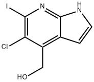 (5-Chloro-6-iodo-1H-pyrrolo[2,3-b]pyridin-4-yl)methanol Structure