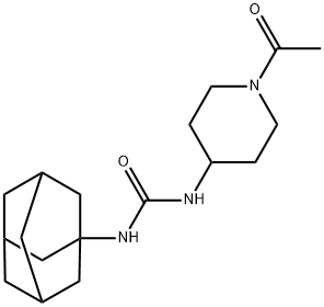 1-[(1-Acetylpiperidin-4-yl)-3-adamantan-1-yl]urea 구조식 이미지