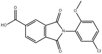 2-(5-Chloro-2-methoxyphenyl)-1,3-dioxoisoindoline-5-carboxylic acid Structure