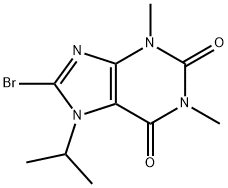 8-Bromo-7-isopropyl-1,3-dimethyl-3,7-dihydro-1H-purine-2,6-dione 구조식 이미지