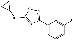 3-(3-Chlorophenyl)-N-cyclopropyl-1,2,4-oxadiazol-5-amine 구조식 이미지