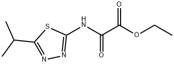 Ethyl [(5-isopropyl-1,3,4-thiadiazol-2-yl)amino](oxo)acetate Structure