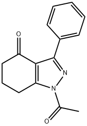 1-Acetyl-3-phenyl-1,5,6,7-tetrahydro-4H-indazol-4-one Structure