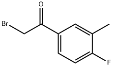 2-Bromo-1-(4-fluoro-3-methylphenyl)ethanone 구조식 이미지