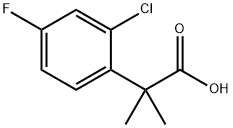 2-(2-Chloro-4-fluorophenyl)-2-methylpropanoic acid 구조식 이미지