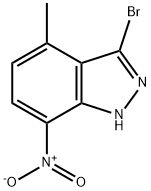 3-Bromo-4-methyl-7-nitro-1H-indazole Structure