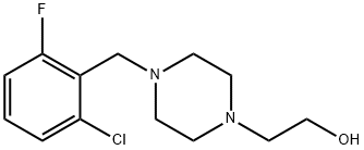 2-[4-(2-Chloro-6-fluorobenzyl)-piperazin-1-yl]ethanol 구조식 이미지